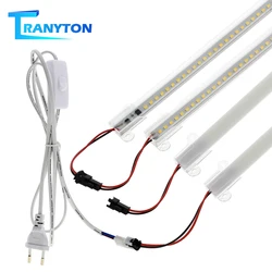 LED 튜브 라이트, 고휘도 나이트 바, 2835 스트립, 에너지 절약 램프, 가정 주방 캐비닛 벽 장식, AC220V, 50cm, 72LED