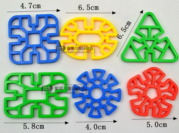 Kindergarten Supplies Slice Blocks  Blocks Desktop Assembling Snowflake Building Blocks Bagged Toy
