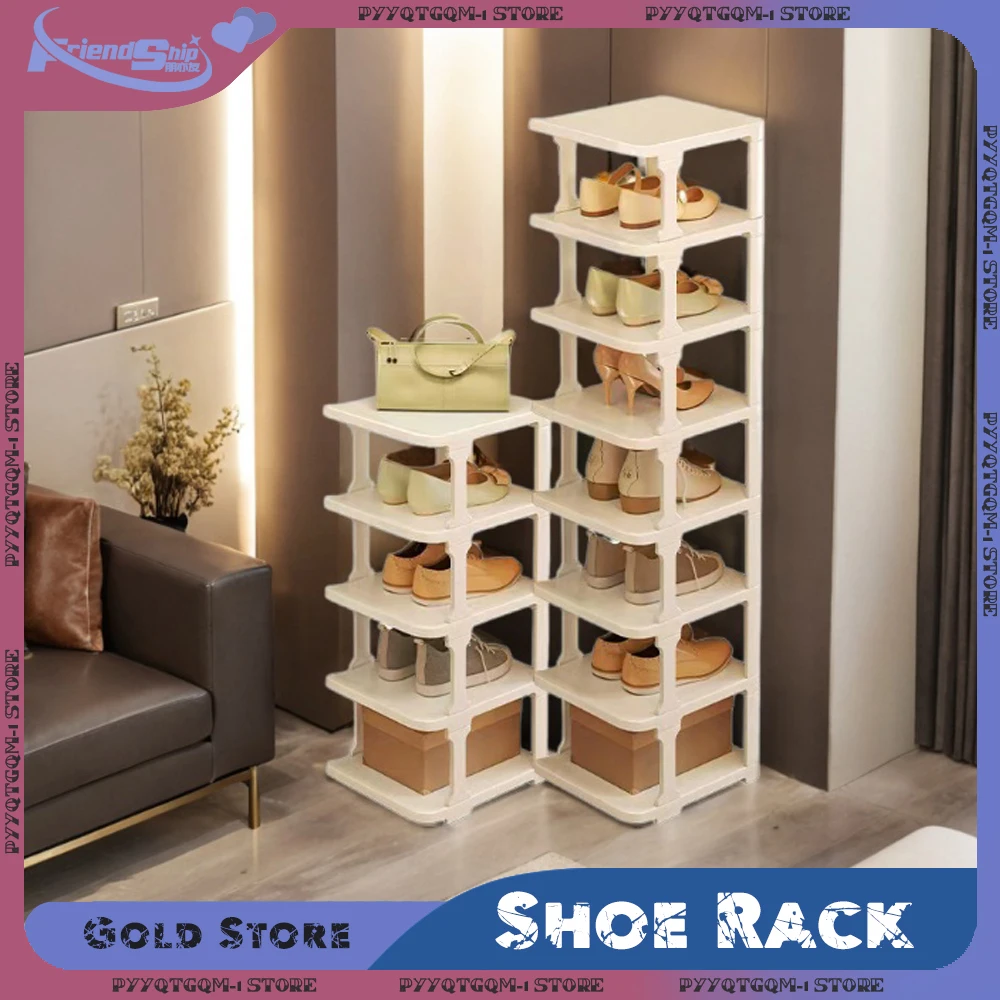 Shoe Racks Shoes Organizer Wall Corner Stackable Space-saving Narrow Shoes Storage Rack Storage Cabinet Shoe Shelves Furniture