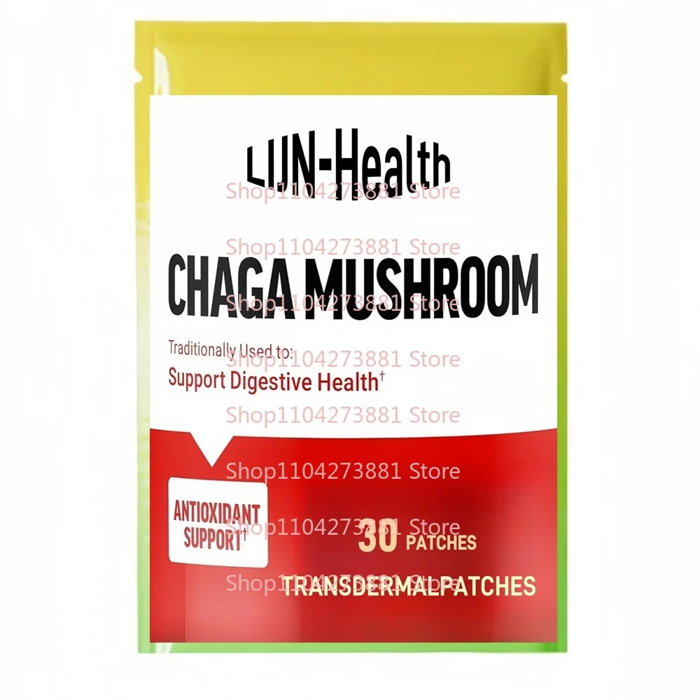 

30 Patches Chaga Mushrooms Transdermal Patches to Support Gut Health and Digestion