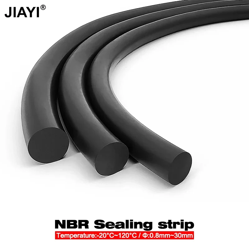 NBR Rubber O-Ring Strip High Toughness Anti Oil Seal Cord 0.8mm-10mm 1M-10M Rubber Seal Strip for Auto Pipe Connection