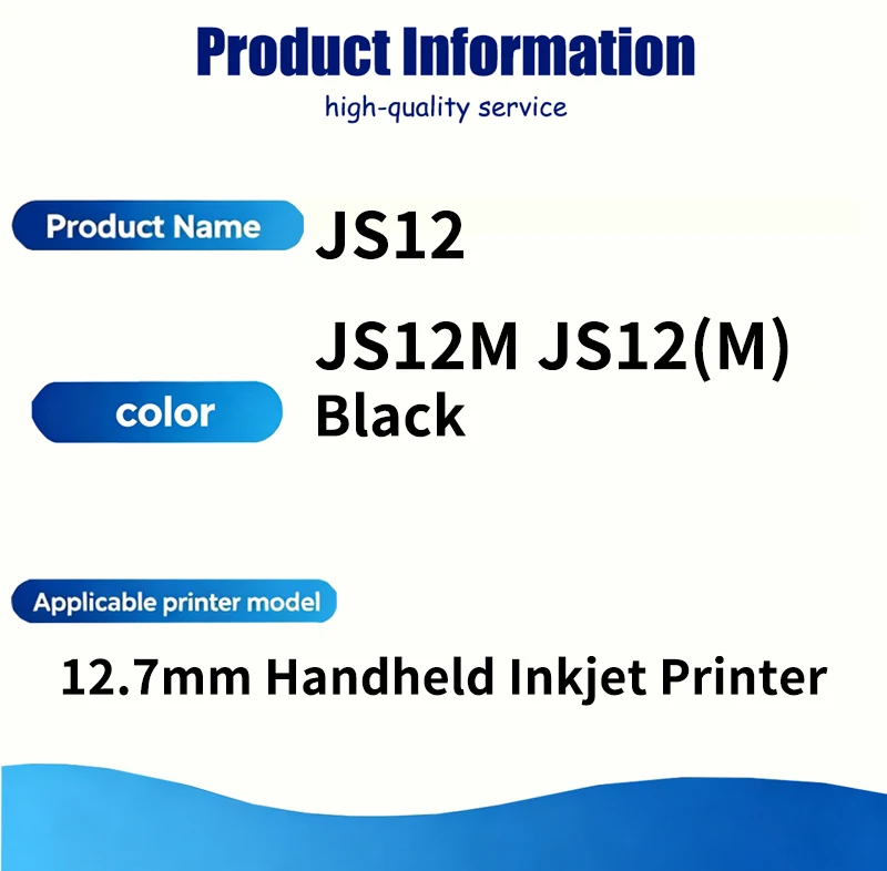 1~5 pcs JS12 Colorful Ink Cartridge Fast Dry Eco Solvent Compatible with Print Height 12.7mm Inkjet Printer with High Quality