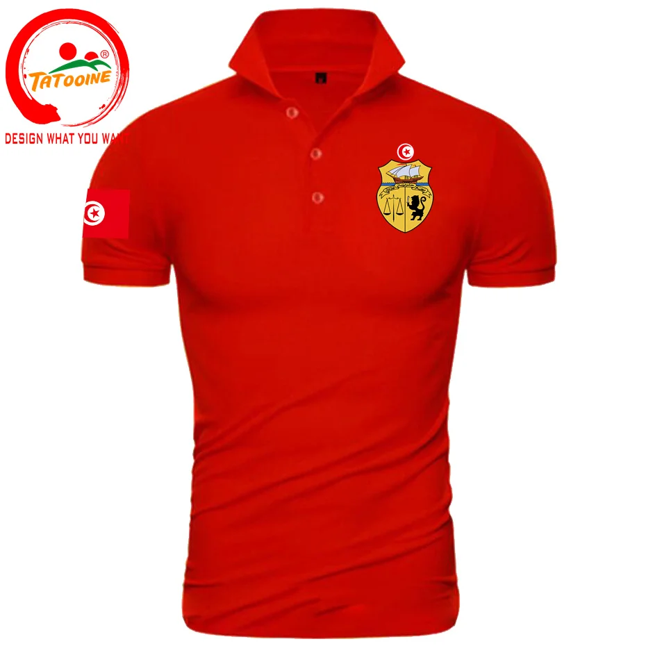 Tunisia Tunisian Polo shirts Men Short Sleeve Brand Shirt Printed For Country 100% Cotton Nation Team Flag TUN Arabic Tunisie