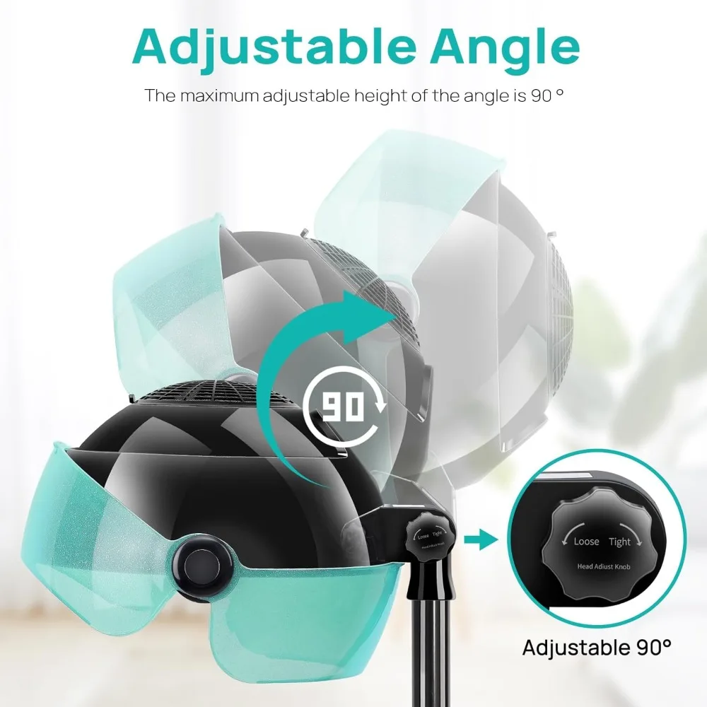 Ionic Hooded Hair Dryer with Digital Display, Touch Controls and 3 Temperature Settings for Salon and Home Use