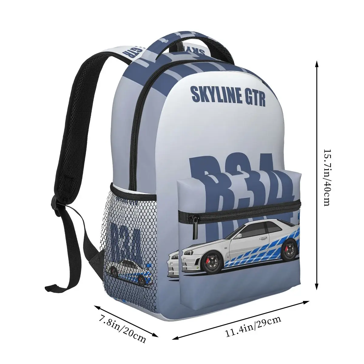 Skyline GTR R34 plecaki chłopcy dziewczęta Bookbag torby szkolne dla dzieci Cartoon plecak na laptopa torba na ramię o dużej pojemności