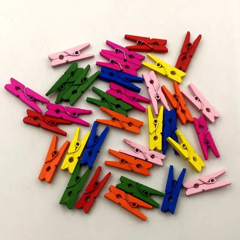 Log color wood handmade decoration DIY photo wooden sticky note small natural retro clip