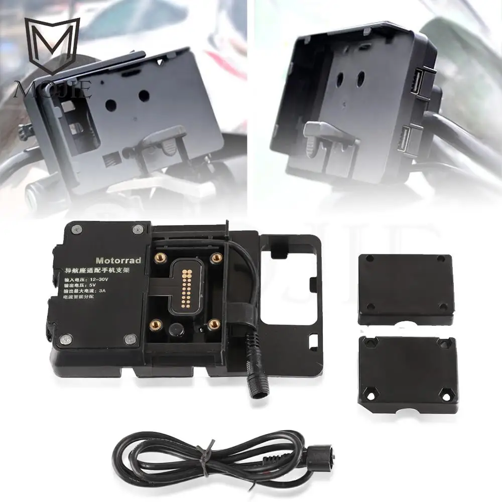

For BMW R1200GS R1250GS LC R1200 R1250 R 1200 1250 GS ADV LC Adventure Bracket Support Holder Motor Mobile phone USB Charging