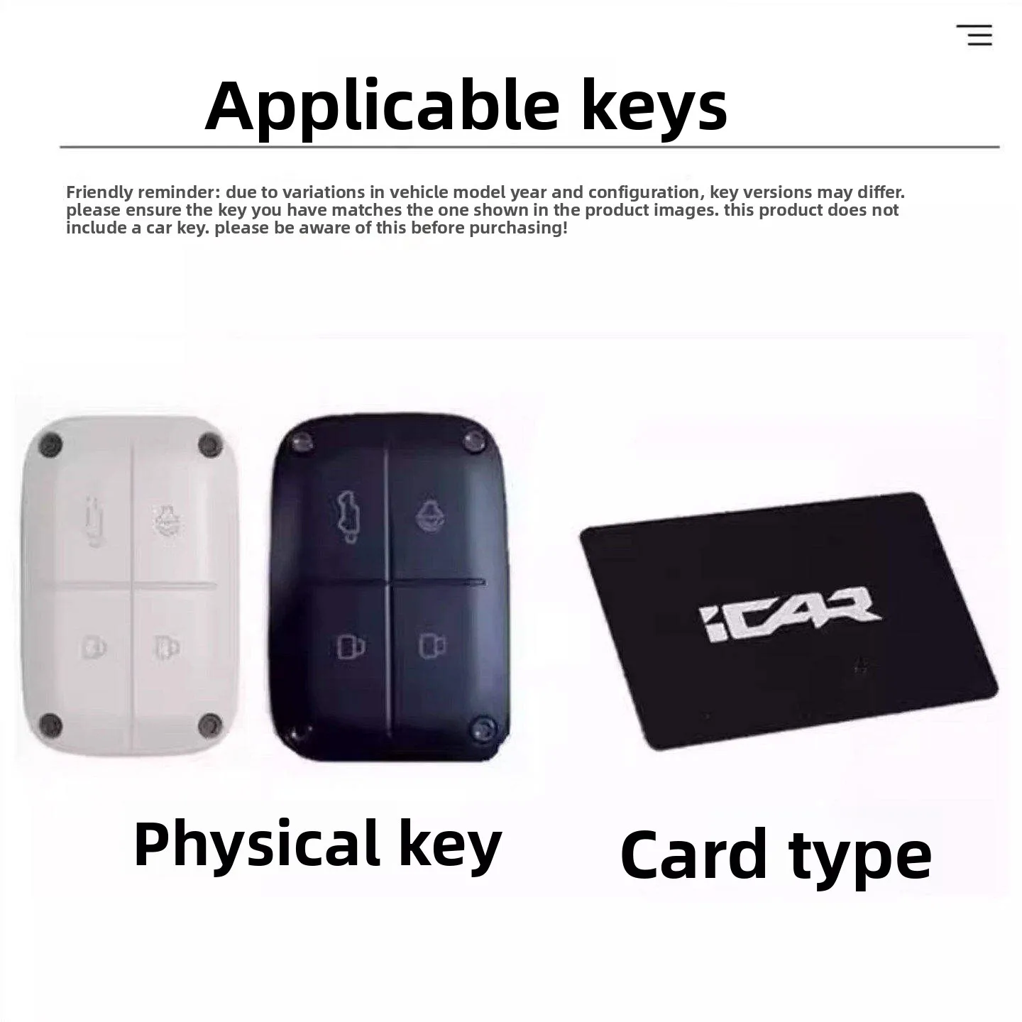 Chery iCar V27 Keycase 2026 New Bluetooth Physical Card Protective Shell Buckle Automotive Accessories Men and Women B