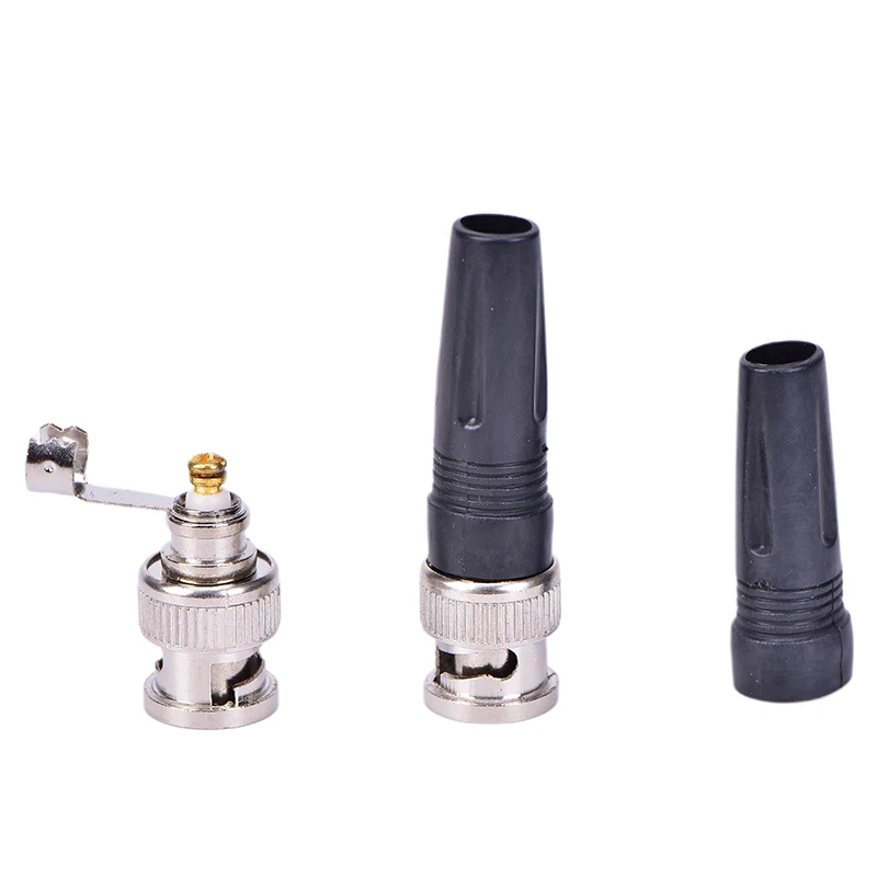 Conector macho Bnc para cabo coaxial Twist-On, CCTV Solderless Plug, Rg59, 1Pc