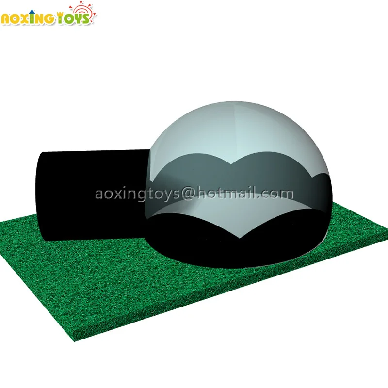 3M/4M/5M Room With Single Tunnel Outdoor Black PVC Inflatable Bubble Tent Dome Camping House For Garden Yard Hotel With Blower