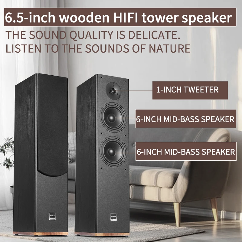 5.1 Tower Home Theater System Surround Sound Floor-standing Wooden Home Theatre System