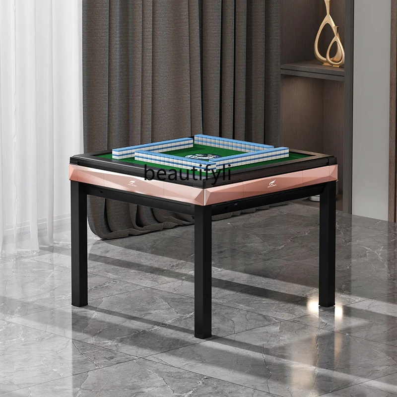 

Mute Mahjong Machine Automatic Household Smart Dining Table Double-Use Four-Mouth Machine Mahjong Table