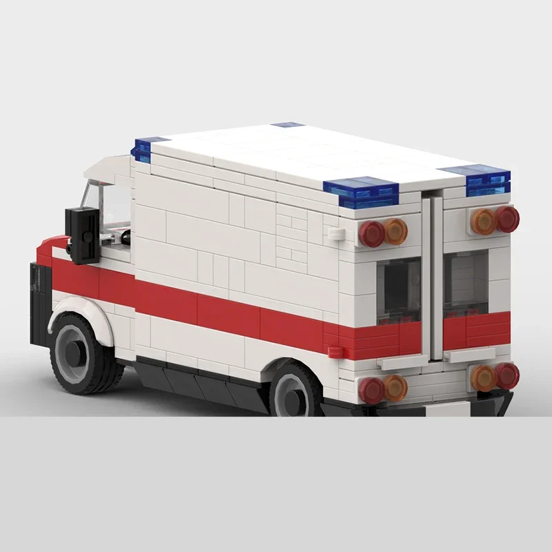 versatile emergency doctor vehicle bricks NAW ITW transport car blocks custom Ambulance building moc unique display klocki