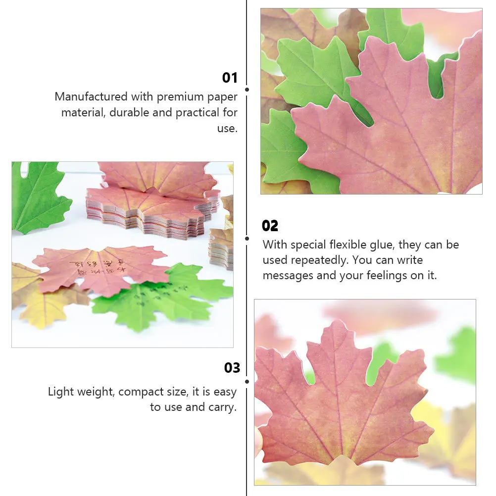 12pçs blocos de notas de folha de bordo, papel premium, cola flexível reutilizável, adesivos de mensagens portáteis para uso em escritório escolar