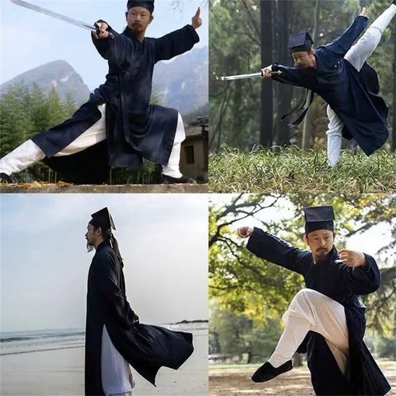 

Taoist Hat Traditional Chinese Culture Ancient Style Scholar Scarf Hat Cosplay Black Ming Dynasty Hanfu Men Hat Costume