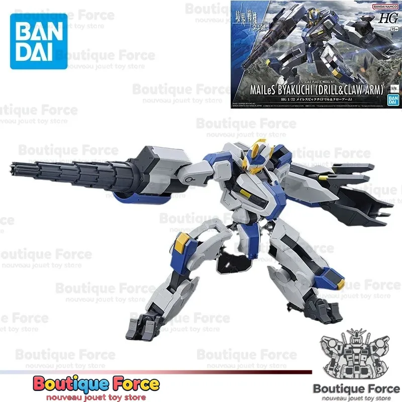 

Bandai AMAIM Warrior 1/72 MAILES BYAKUCHI Action Figure with Drill & Claw Arm Anime Toy Collectible Model Gift for Kids