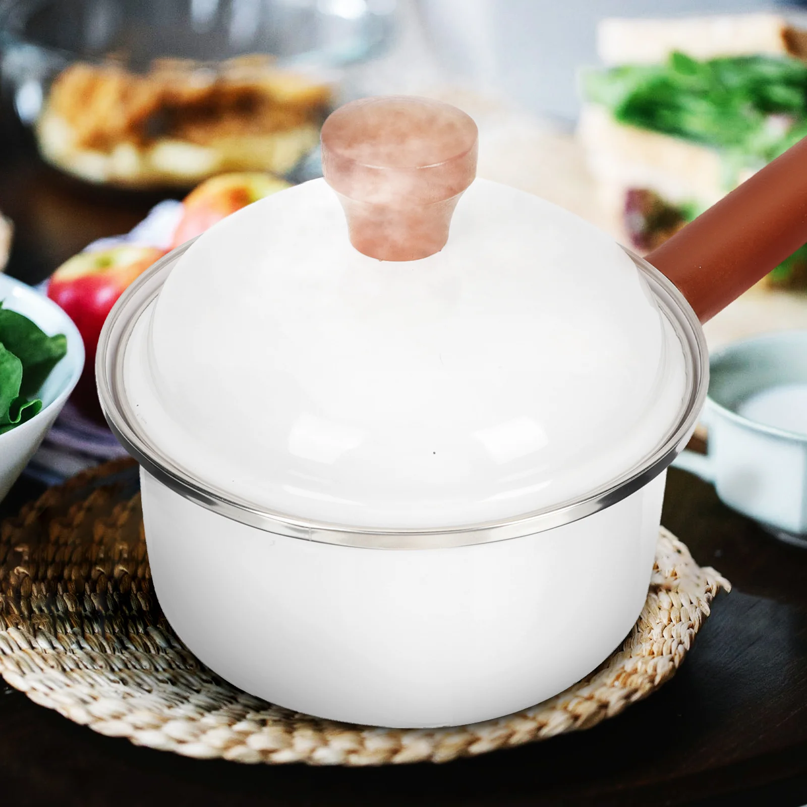 

Easy to Maintain Cookware Enamel Pan Casserole Pot Household Pots Food Cooker