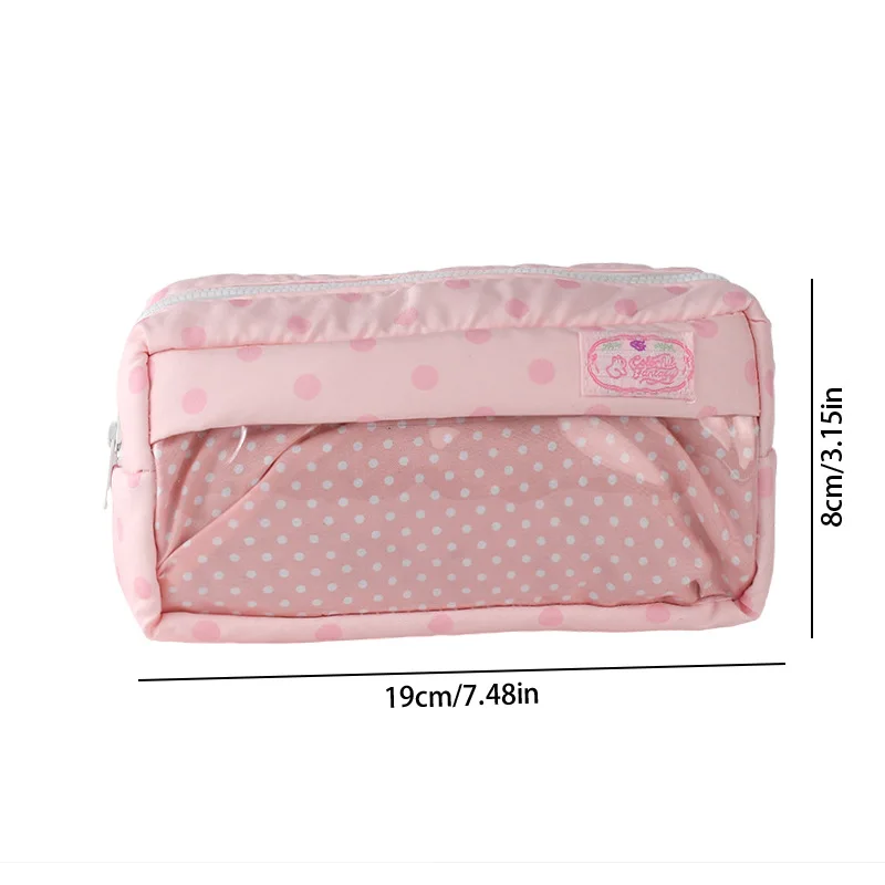 Transparent Visible Window Large Storage Pencil Organizer Portable Stationery Case For Teen Girls School Supplies
