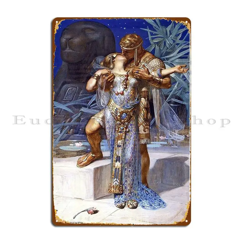 J C Leyendecker Anthony And Cleopatra 1902 Metal Sign Wall Cave Plaques Create Party Print Tin Sign Poster
