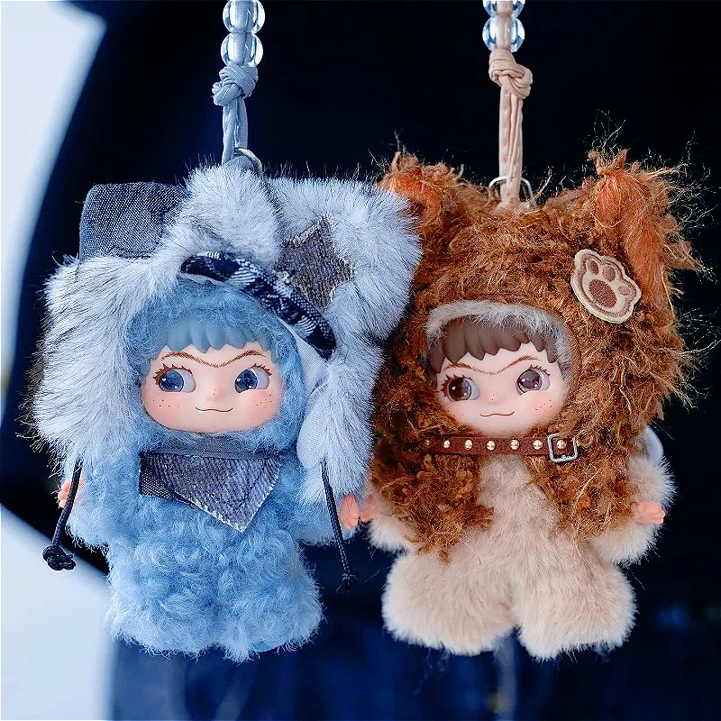

Wakuku Puka Meow & Rongrongzai Plush Mini Limited Edition Let's Power Up Now Hanging Card Surprise Bag Kawaii Pendant Doll Gifts