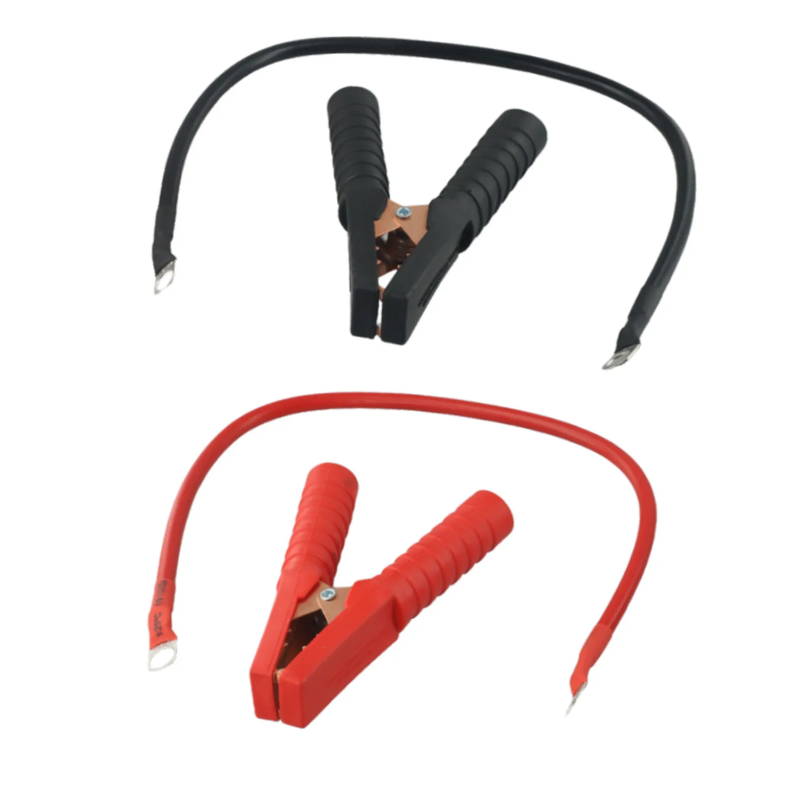 Set of Two Battery Cables Designed with For Alligator Clips for Easy Connection to Boats and For Cars Running on 12V