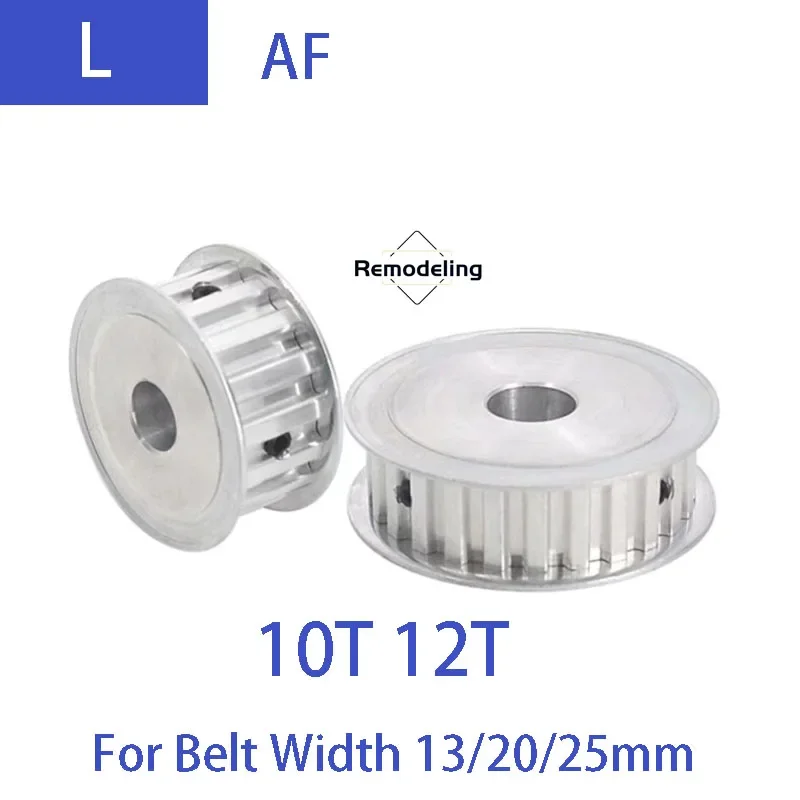 

1pcs L Timing Pulley Aluminum Alloy 10T 12T Synchronous Wheel Groove Width 14/21/27mm For Belt Width 13/20/25mm Bore 6mm - 20mm