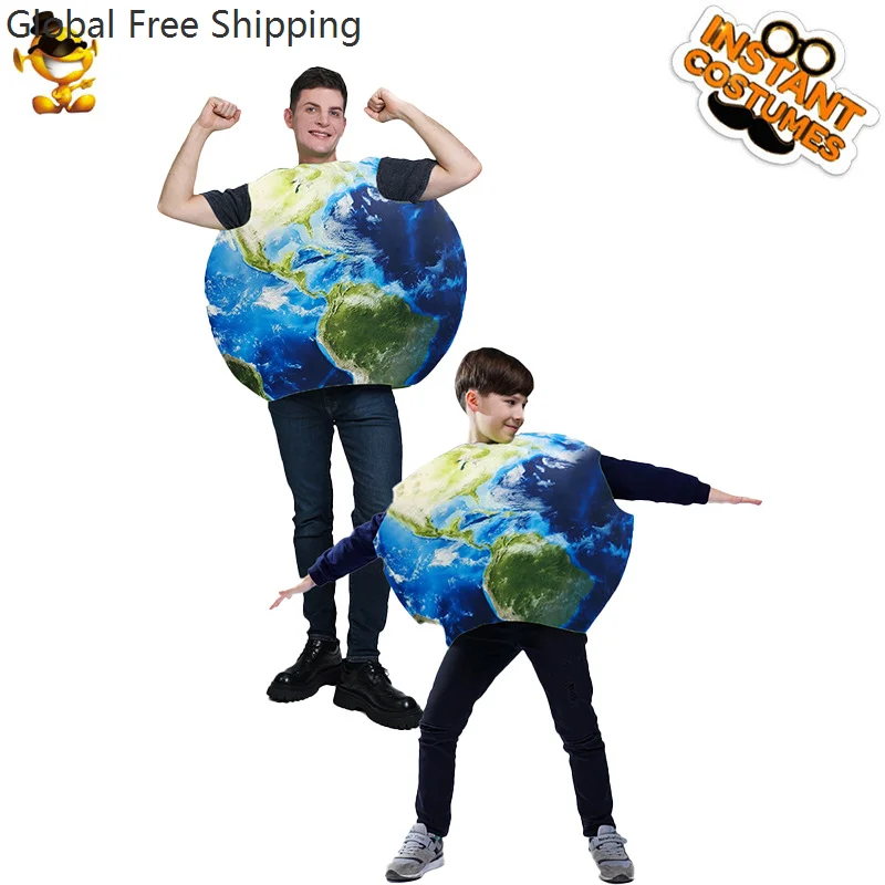 

Halloween Adult Children's Earth Costume Carnival Party Water Polo Jumpsuit Clothing Boy Funny Party Stage Performance Costume