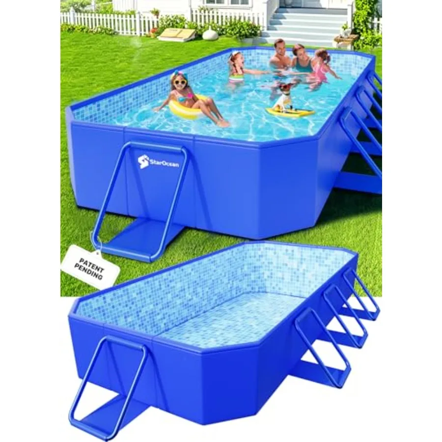 

Большой складной бассейн 2026 года, не надувной, для детей и взрослых, из утолщенного жесткого пластика, сверхбольшой, раскладной