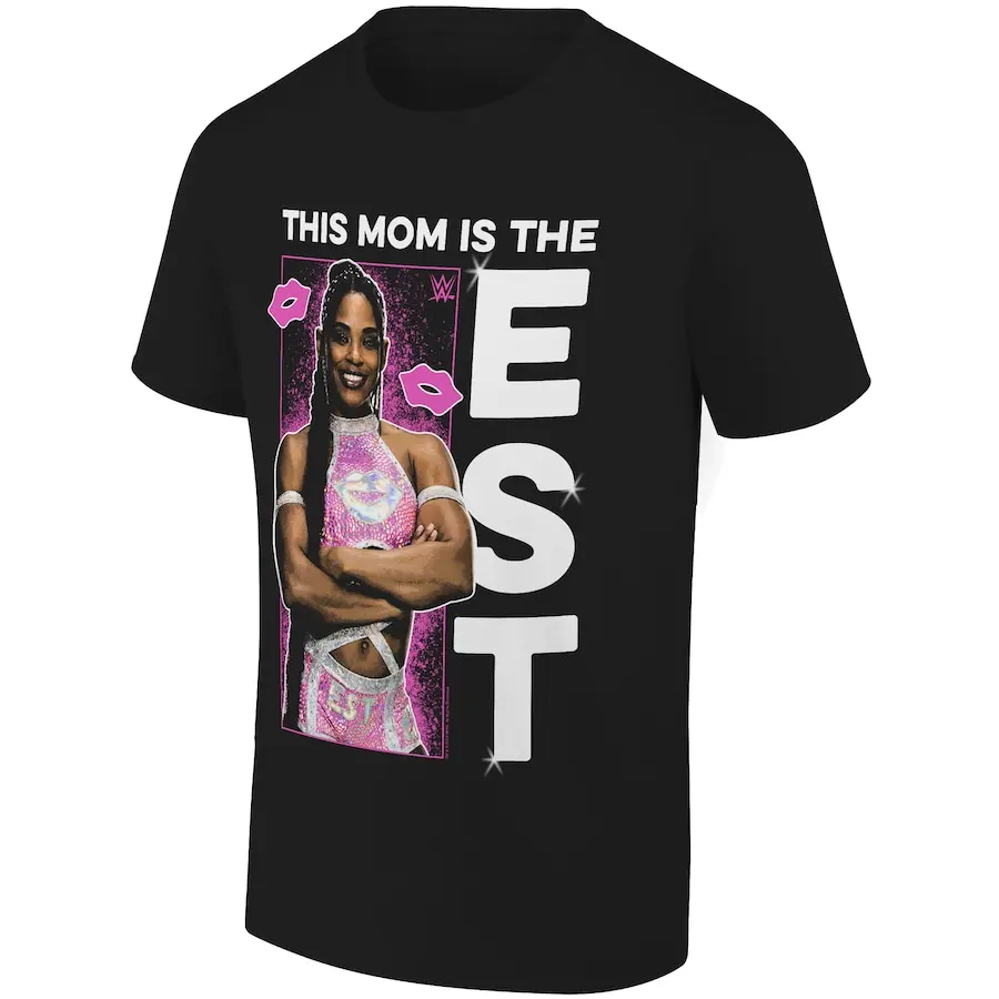 Men'sBlack Bianca Belair This Mom Is The EST Mother's Day T-Shirt