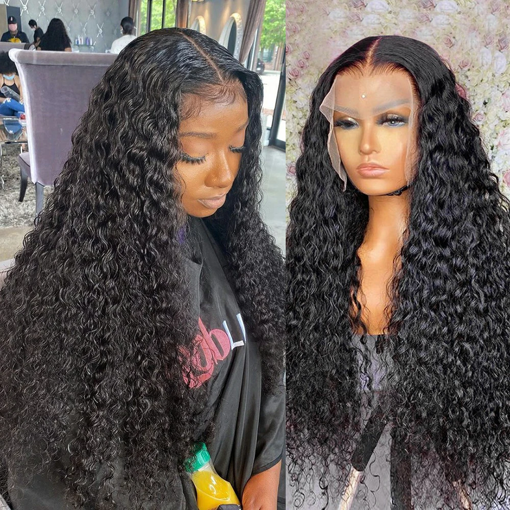 13x4 13x6 HD Lace Front Wigs for Women Pre Plucked Brazilian Deep Wave 4x4 Lace Closure Human Hair Wig Curly Lace Frontal Wigs