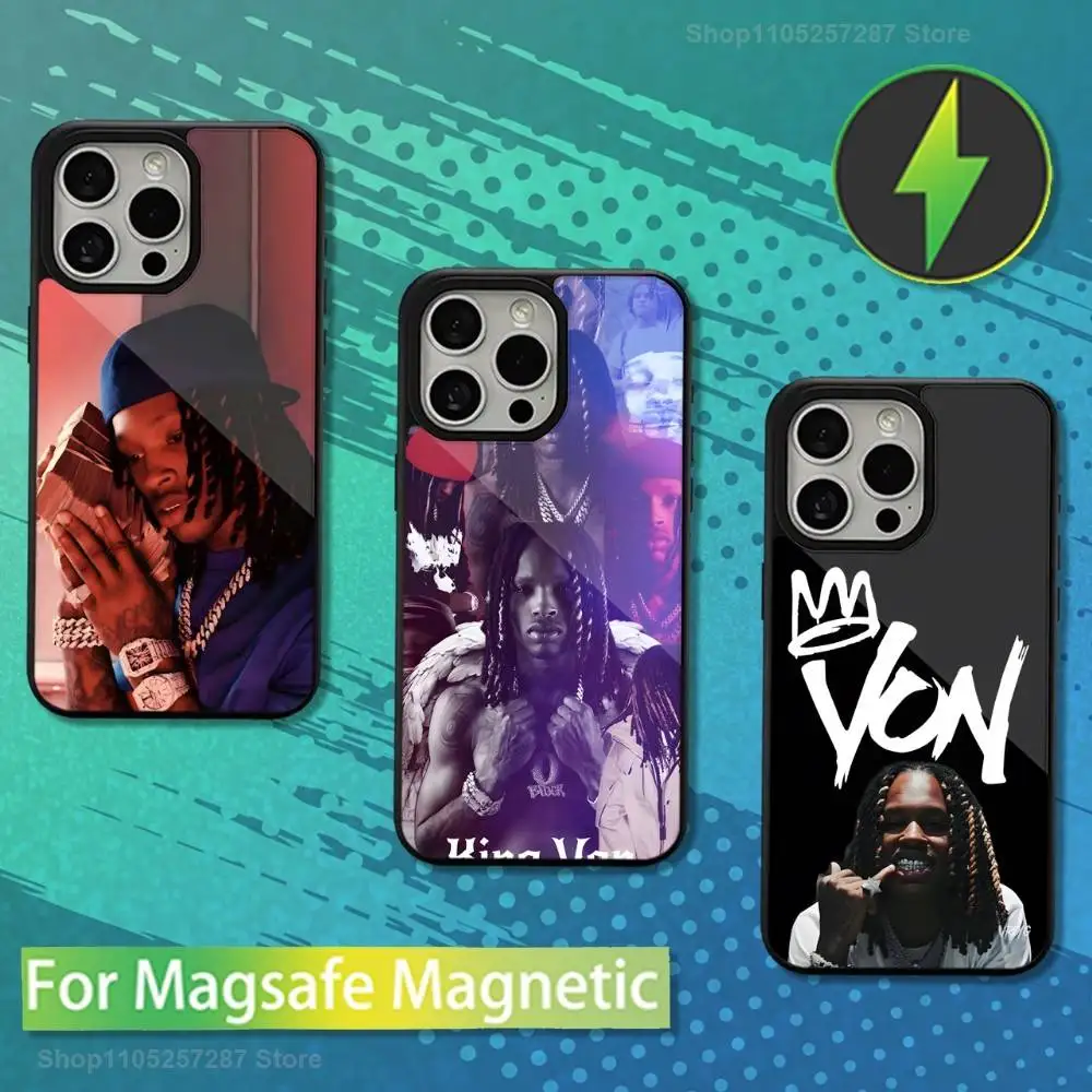 

Rapper K-King V-Von Cool For iPhone 15,Mini,13,Max,11,12,Pro,16,17,14,Plus,For Magsafe,Magnetic Wireless Charging Case