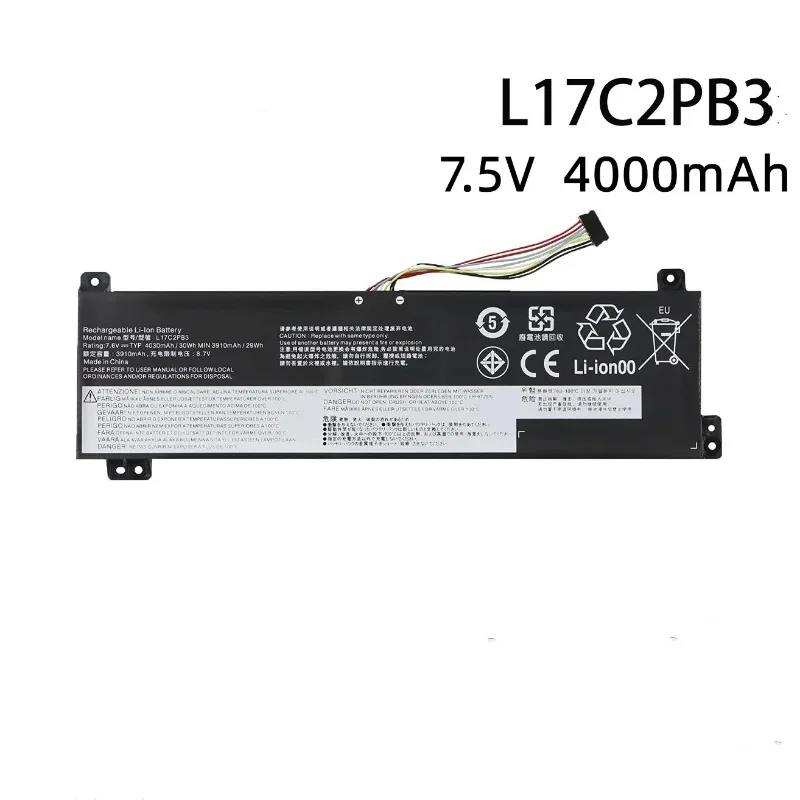 New Standard L17C2PB3 Battery For Lenovo L17M2PB3 L17M2PB4 L17L2PB4 L17L2PB3 Laptop 7.5V 4000mAh Fast Charging Battery