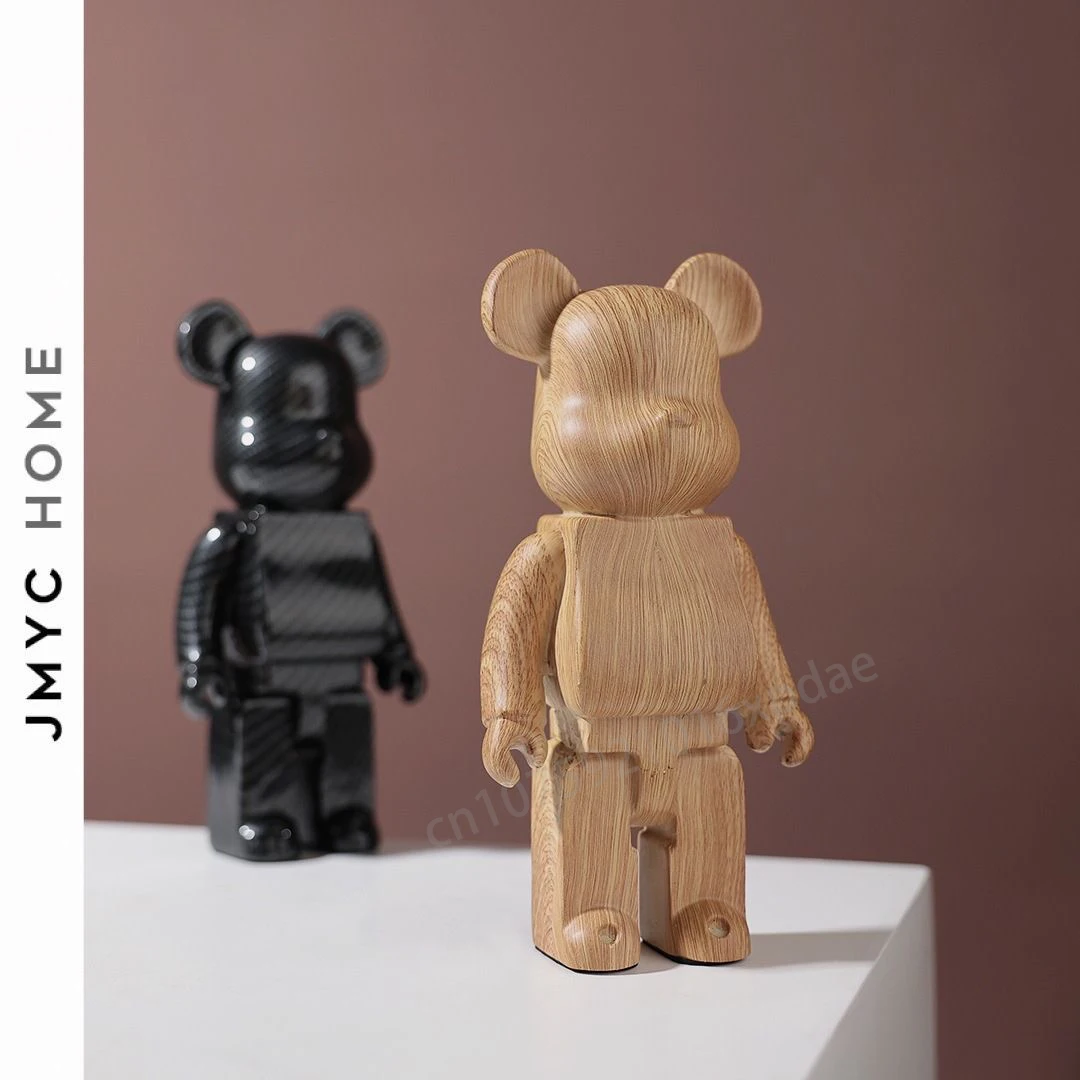 Bearbrick Ceramic Figurine for Living Room Decoration, Home Decoration Accessories, Modern Desk Decoration, 26cm