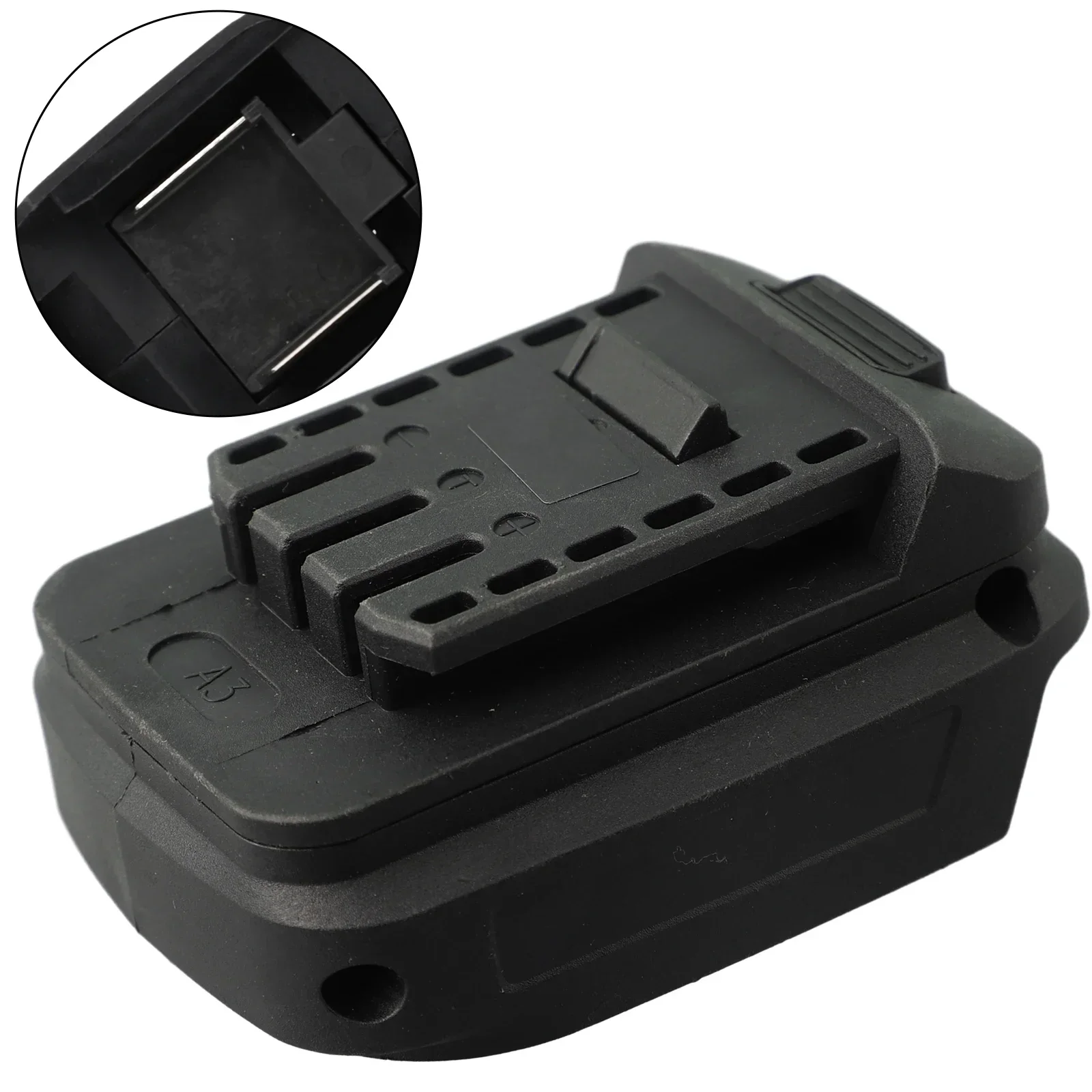 Replacement Battery Adapter Connector Holder Base Case High Power Applications Plastic For 18V Li-ion Battery Black