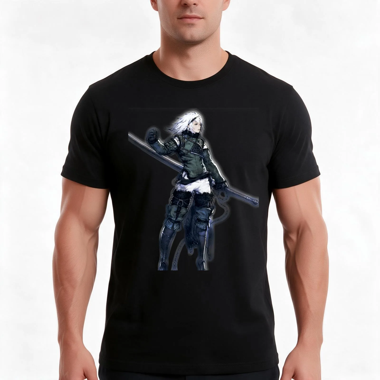 Nier brother - Nier Replicant T-Shirt, Summer Casual Cotton Tee, Oversized Streetwear Tops, Vintage Graphic Print, 100% Cotton