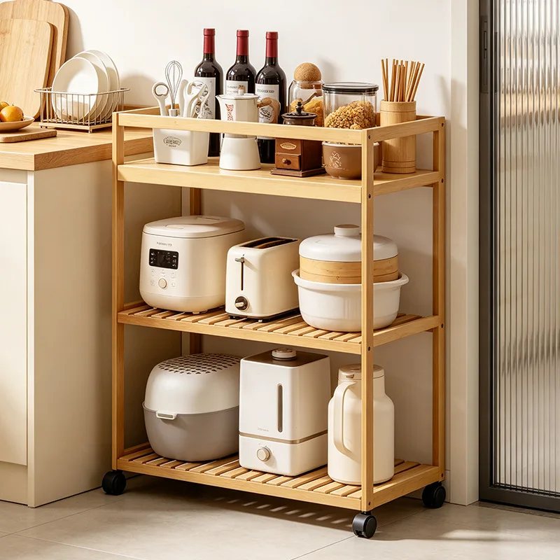 Household trolley shelf mobile storage shelf floor multi-function