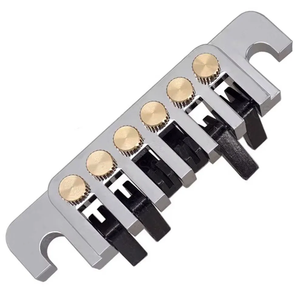 Zinc Alloy Guitar Bridge Stop Bar for LP Electric Guitar Compatible with Les Style Instruments for Sustain Enhancement