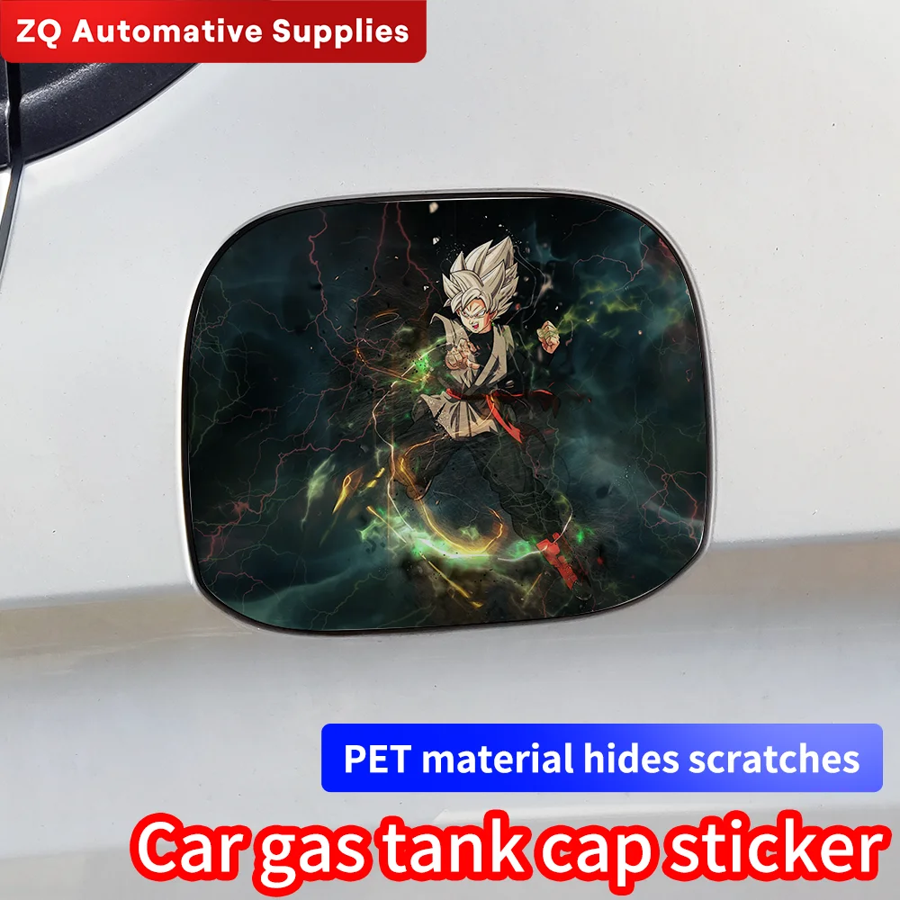 

Son Goku Car Sticker Refueling Cap Fuel Tank Cap Cover Waterproof Sunscreen Sticker Decoration Car Body Stickers Accessories