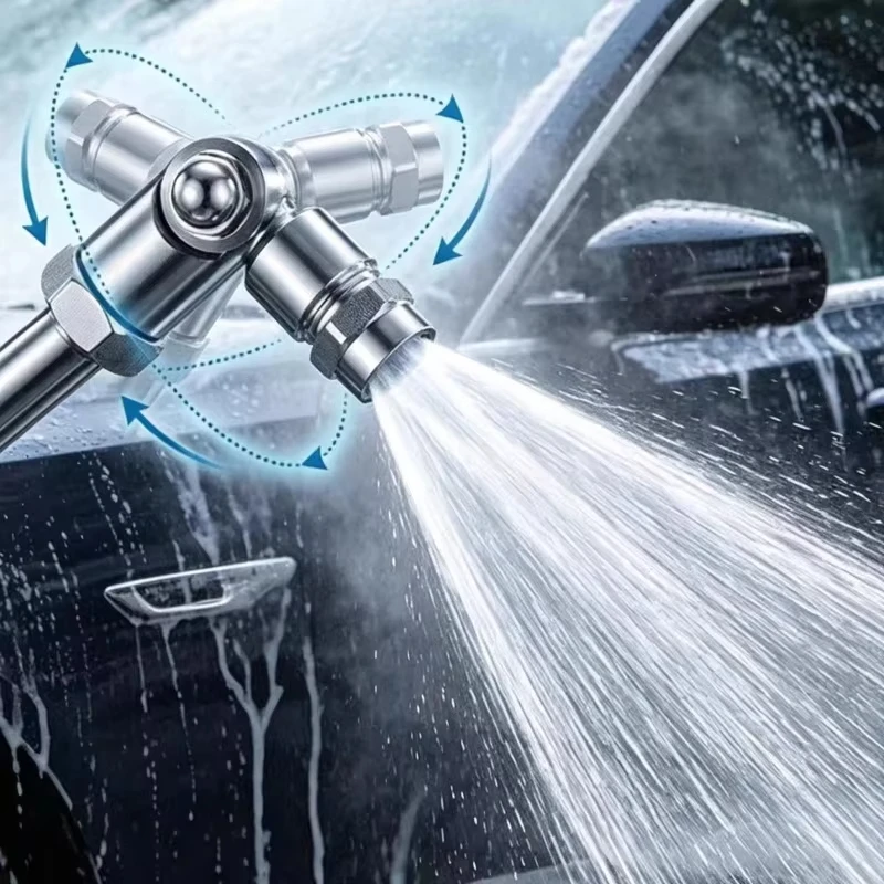 High Pressure Car Wash Spray Gun, Universal 1/4 Quick Plug Rotating Nozzle Extension Pole For Auto Underbody Cleaning