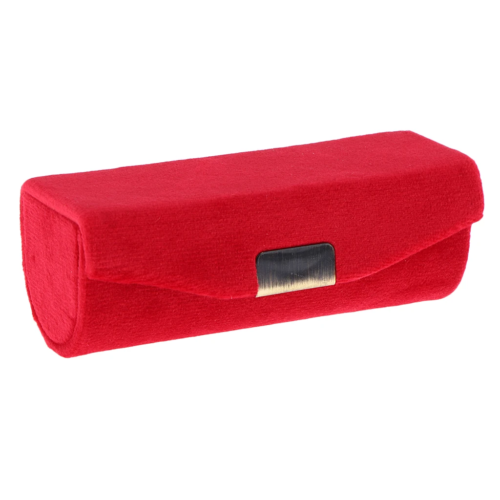 Makeup Holder Lipstick Case Velveteen Lip Balm Perfume Storage Box with Mirror for Purse Handbag Travel