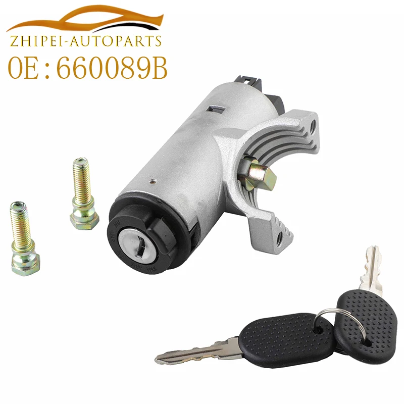 Zündschloss Lenkrad 660089B Zündschalter mit Schlüsseln Auto 7627416 7538312 46430504 für Fiat Uno