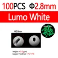 100pcs 2.8mm White
