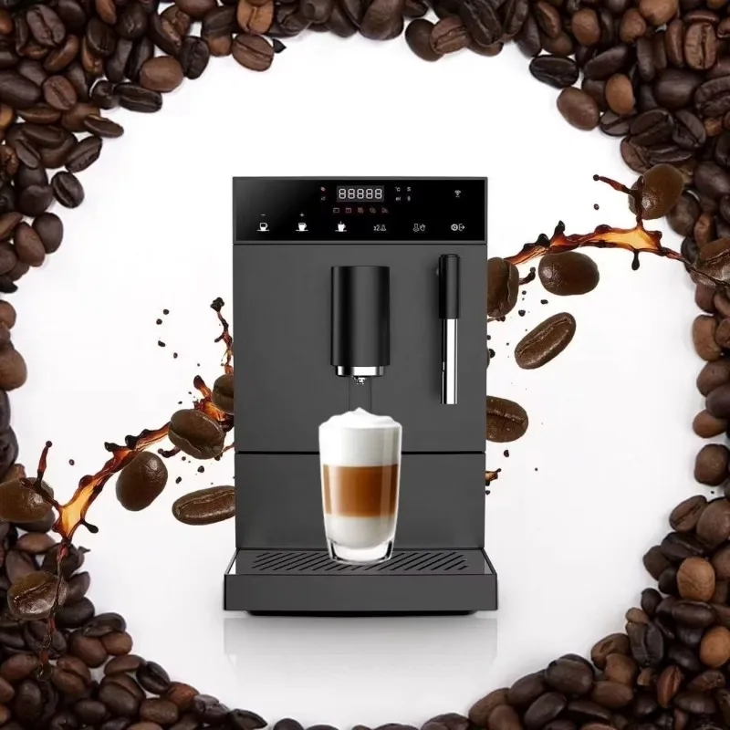 Automatic Slim Compact One Touch Bean To Cup Cappuccino Macchiato Cafe Coffee Maker Espresso Machine