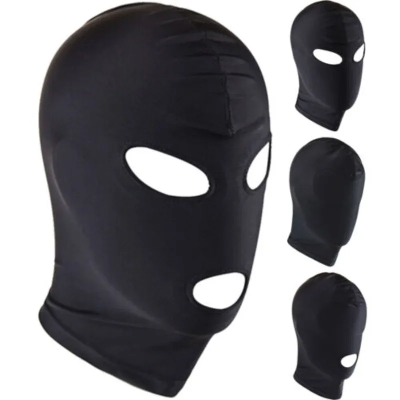 Mask Hood BDSM Role Playing Game Erotic Cosplay Prop Fetish Open Mouth Hood Mask Sex Toy for Woman Man Couple Products