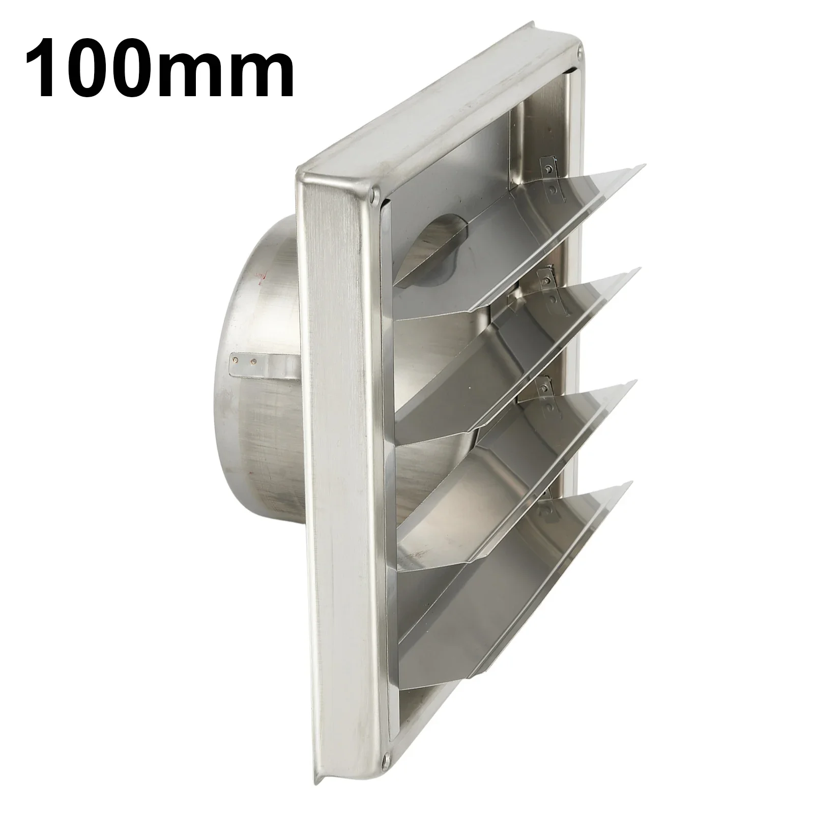 304 Stainless Steel Exterior Wall Vent Movable Square Air Outlet Long Lasting And Corrosion Resistant 100MM Size Application