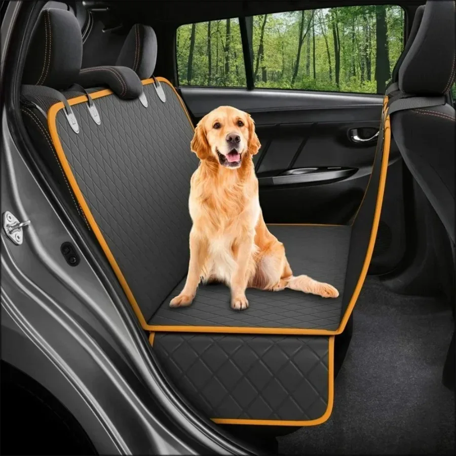 2 en1 Protecteur Voiture pour Chien Impermeable y Hamac 2 en 1 Couverture,Tapis & Étui Dossier Arrière Protection Coffre & Siège