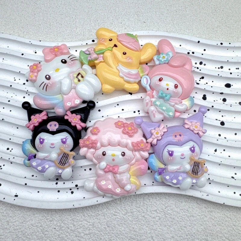 ตัวต่อจิวเวลรี่เรซิ่นแบบโบว์ Miniso Sanlio Diy กาวครีมสำหรับตกแต่งเคสมือถือ ที่คาดผม จี้ห้อยผม