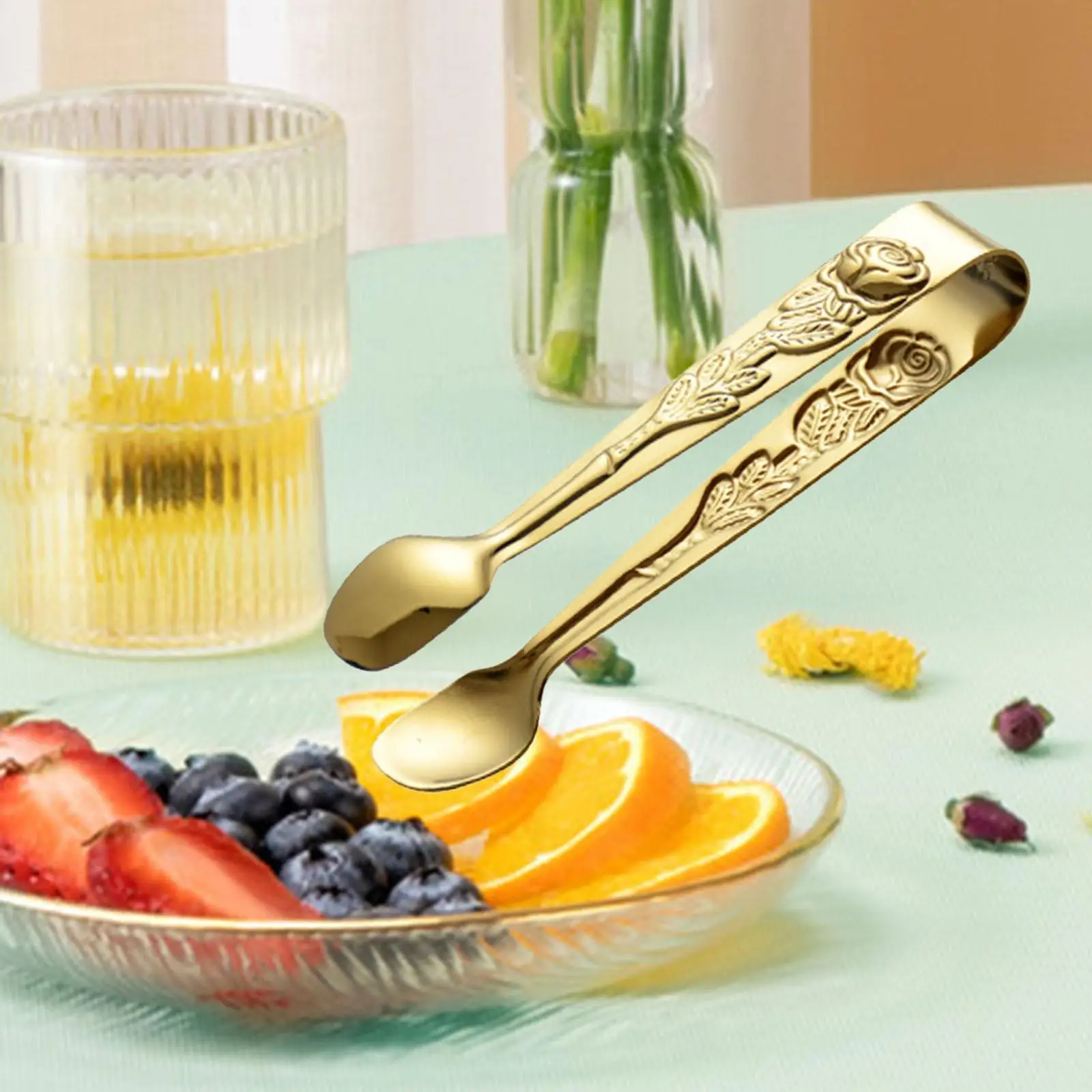 Kitchen Tongs Stainless Steel Cooking Tongs High Heat Resistant Locking Food Tongs for Restaurant Buffet