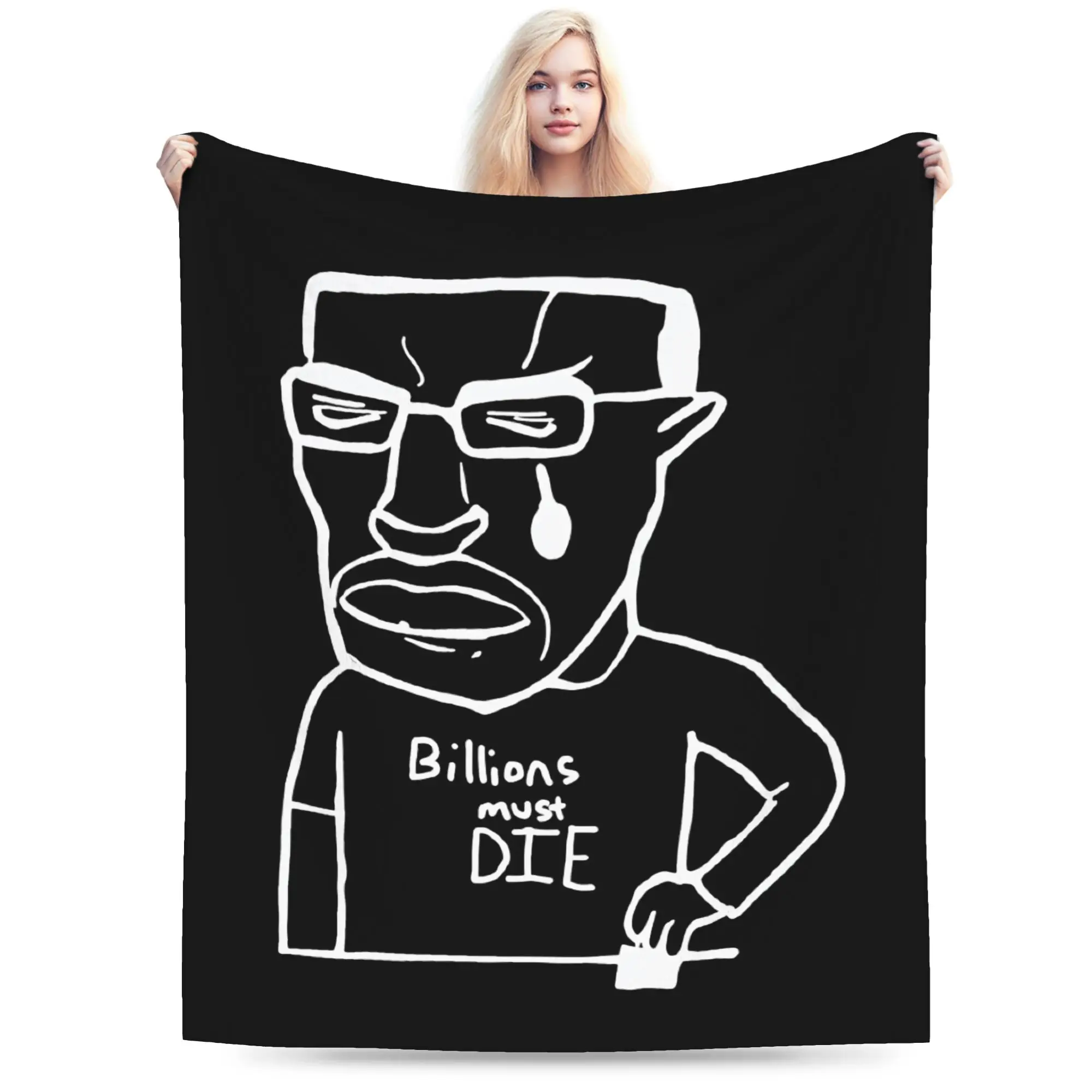 Billions Must Die Chudjak Meme Blankets Coral Fleece Plush Portable Super Soft Throw Blanket for Bedding Office Bedspreads