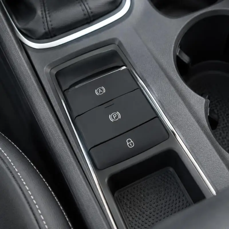 Electronic Parking Brake Button Assembly with 3 Functions for Start-Stop, Parking Brake and Central Lock, Reference Part D7YA
